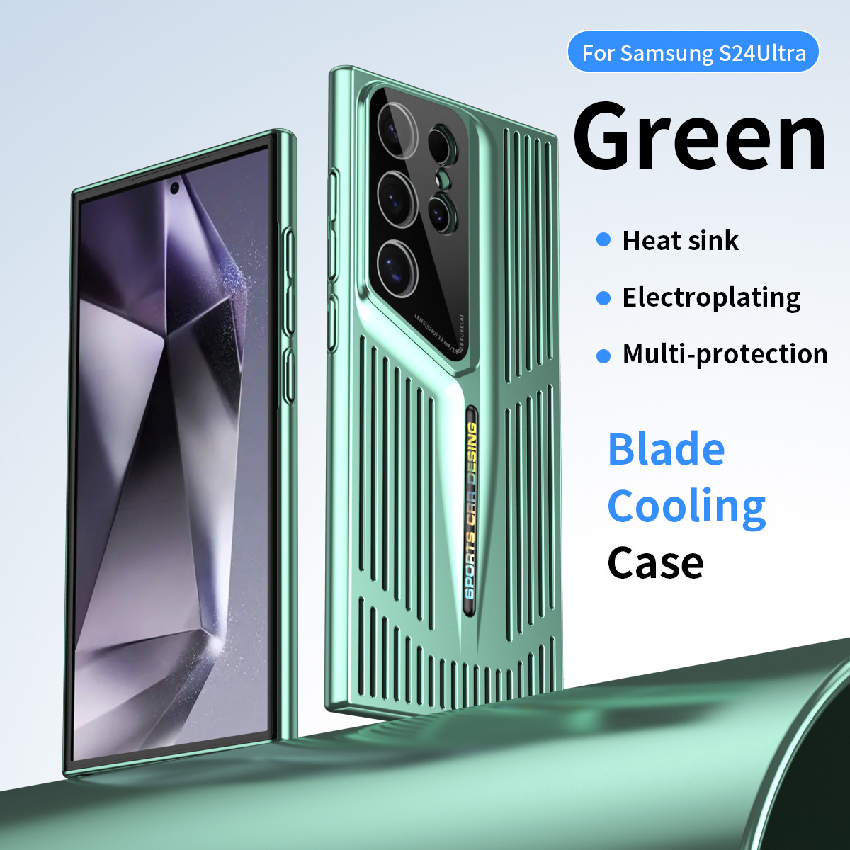 Κατάλληλο για τη σειρά Samsung S24/23/22, εξαιρετικά λεπτή θήκη προστασίας κατά της πτώσης με κάλυμμα ψύξης