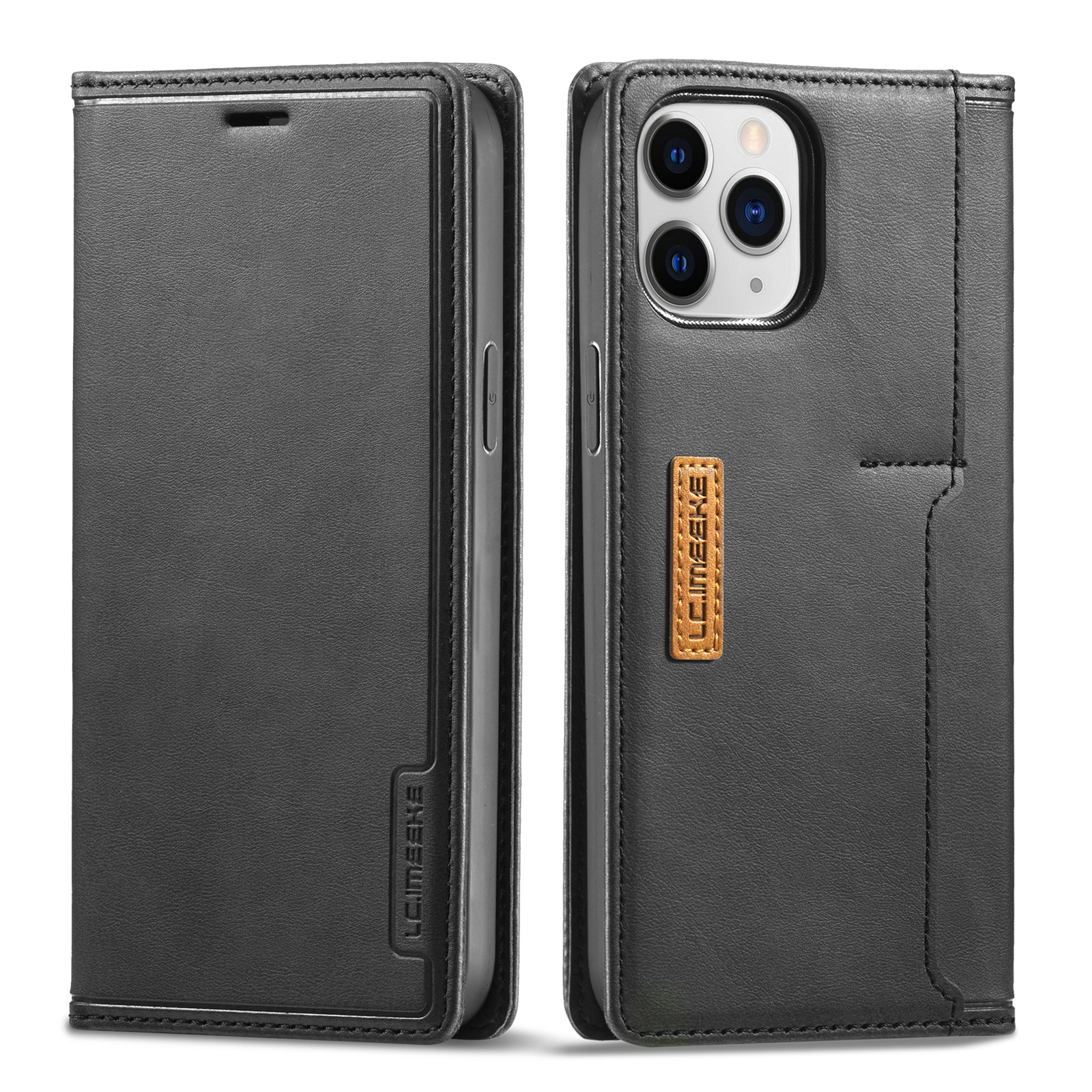 iPhone 11/12/13/14 4-σε-1 Luxury Slot Δερμάτινη θήκη κινητού τηλεφώνου