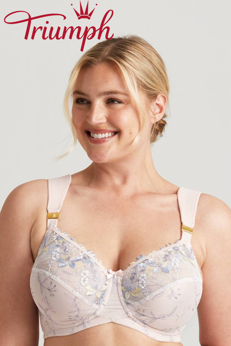 Triumph - (3 buc.) Sutien push-up cu model floral brodat