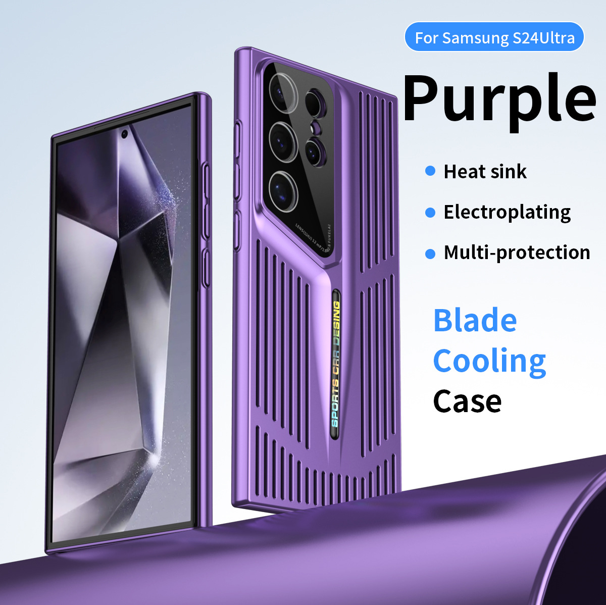 Κατάλληλο για τη σειρά Samsung S24/23/22, εξαιρετικά λεπτή θήκη προστασίας κατά της πτώσης με κάλυμμα ψύξης