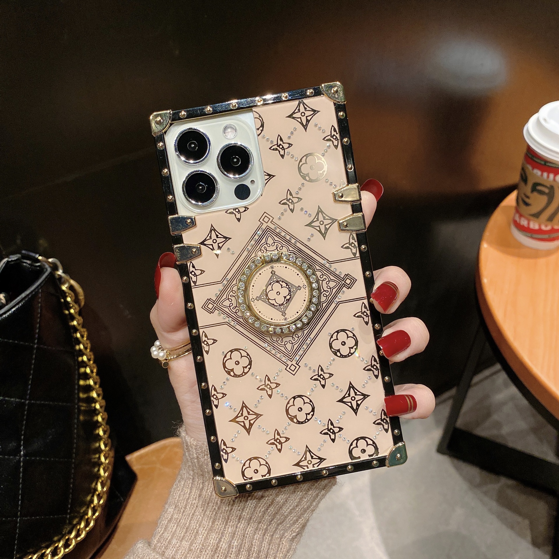 Diamond-encrusted Clover iPhone Case