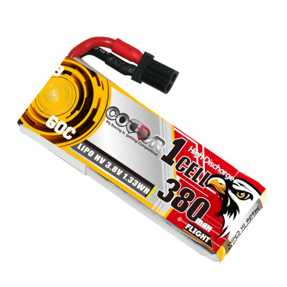 CODDAR 1S 380MAH 3.8V 60C A30 with cabled RC LiPo Battery