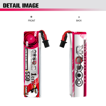 CODDAR 1S 550MAH 3.8V 90C A30 with Cabled LiHV RC LiPo Battery
