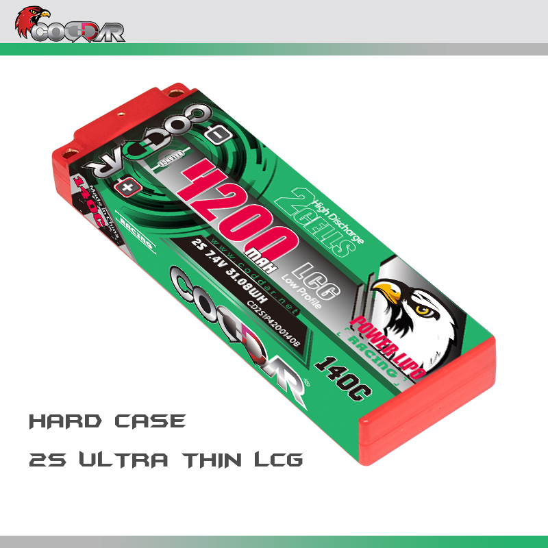 CODDAR 2S 4200MAH 7.4V 140C HARD CASE Ultra LCG Stick Pack LiHV RC LiPo Battery
