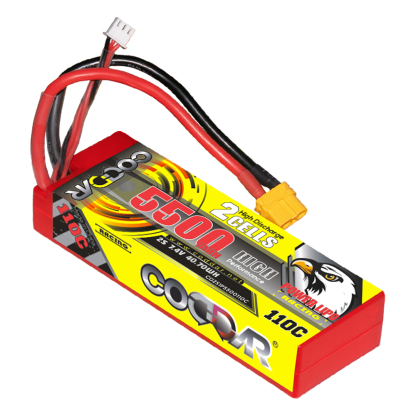 CODDAR 2S 5500MAH 7.4V 110C Cabled XT60 HARD CASE Stick Pack RC LiPo Battery