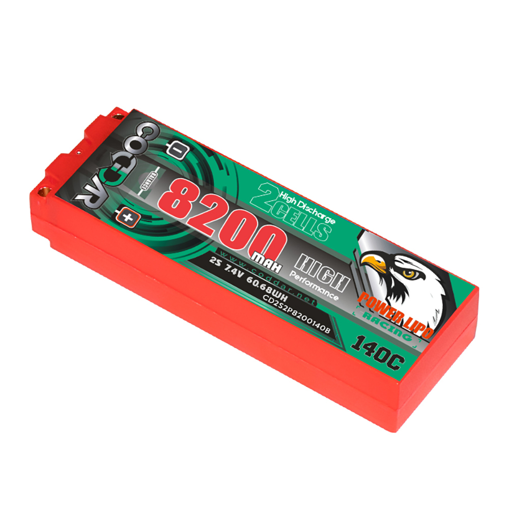 CODDAR 2S 8200MAH 7.4V 140C HARD CASE Stick Pack RC LiPo Battery