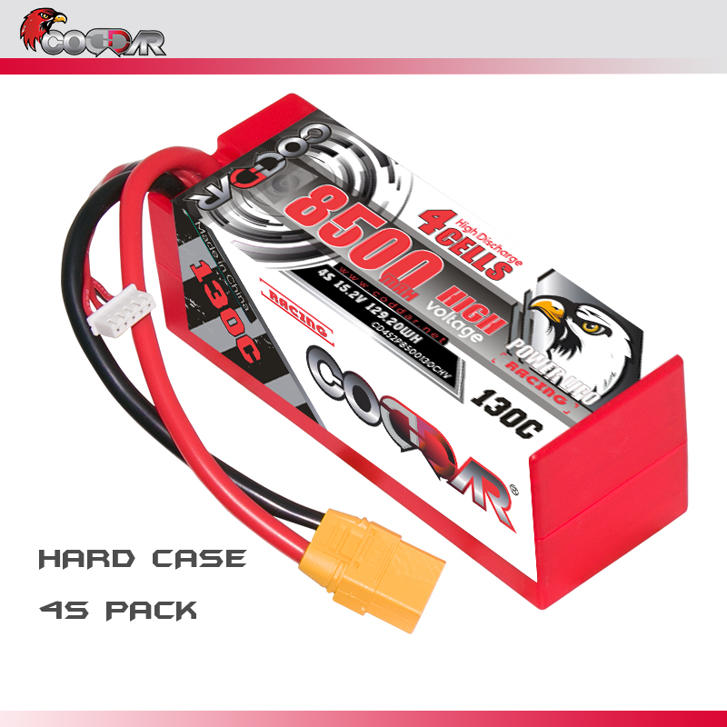 CODDAR 4S 8500MAH 15.2V 130C Cabled XT90 HARD CASE LiHV RC LiPo Battery