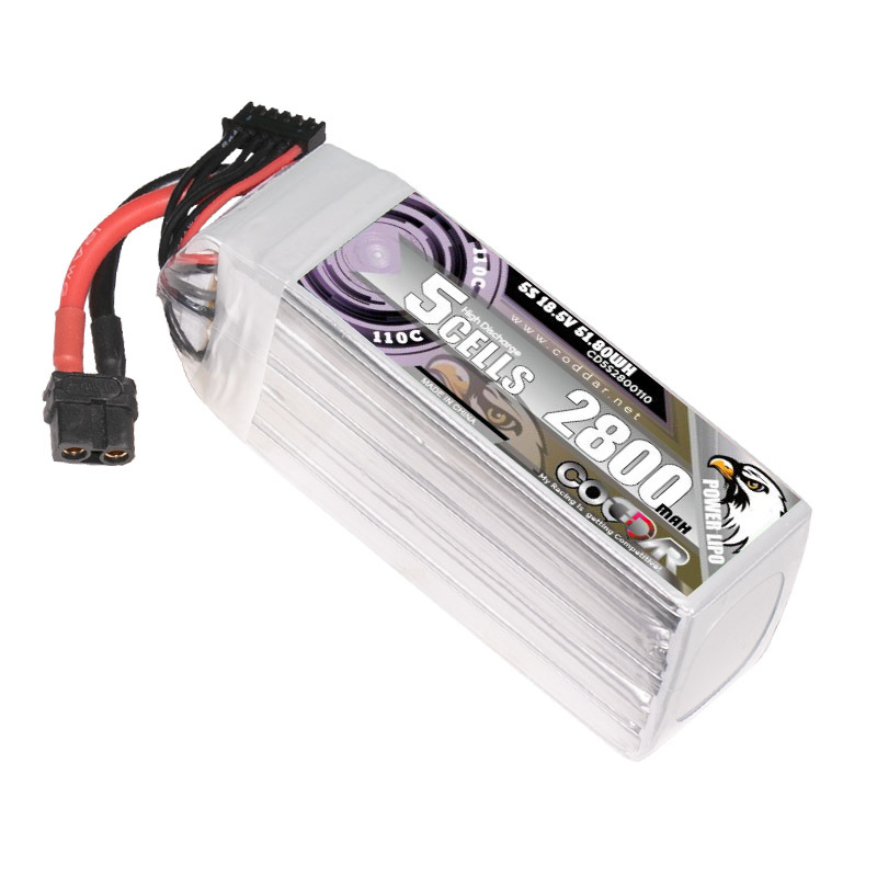 CODDAR 5S 2800MAH 18.5V 110C Soft Pack RC Lipo Battery