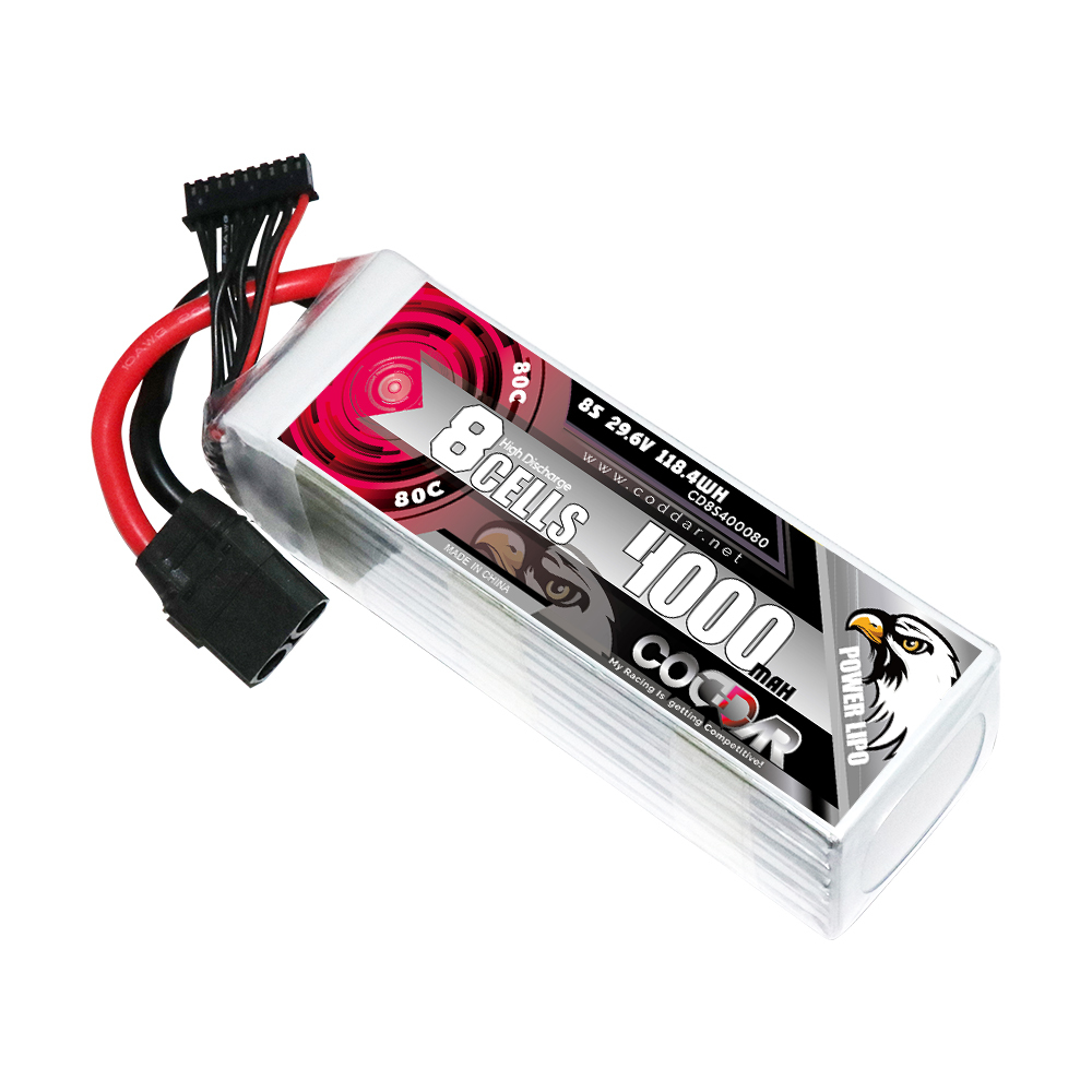 CODDAR 8S 4000MAH 29.6V 80C Soft Pack RC Lipo Battery