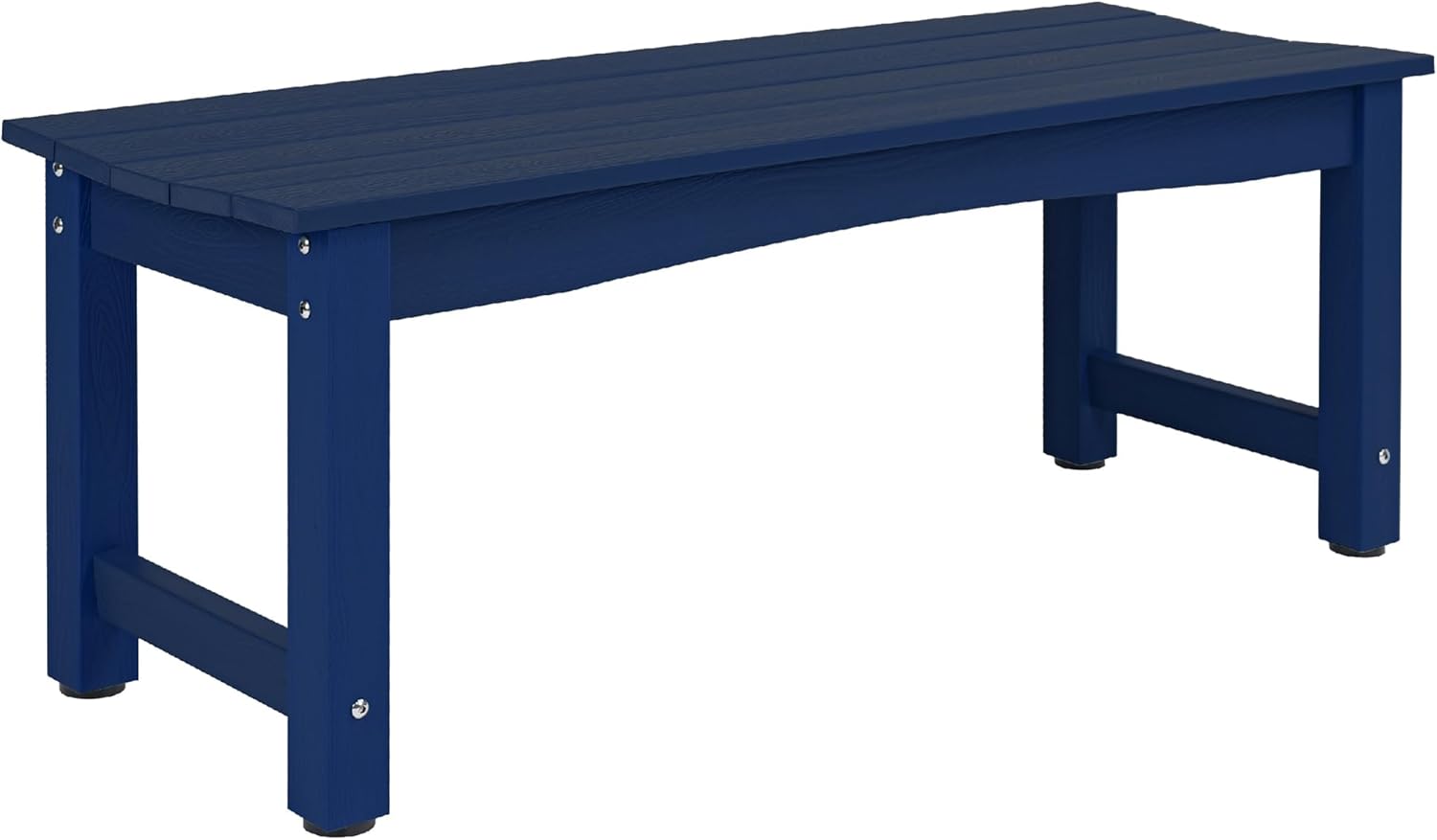 Weatherproof HIPS Outdoor Bench, 2-Person Patio Dining Bench, All-Weather Poly Lumber Garden Bench