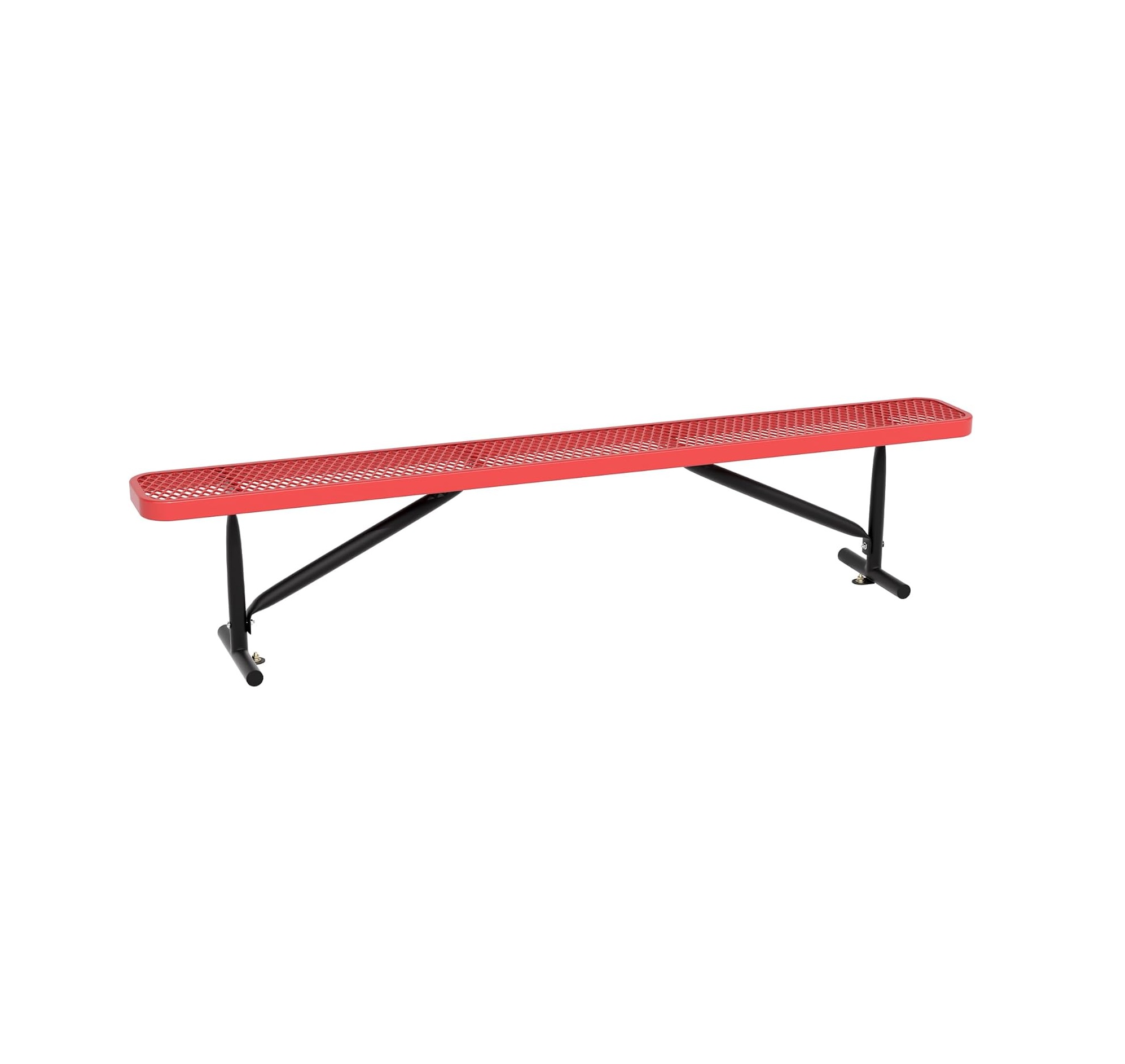 8 Feet Heavy Duty Metal Park Bench for Outside, Outdoor Bench with Portable Frame