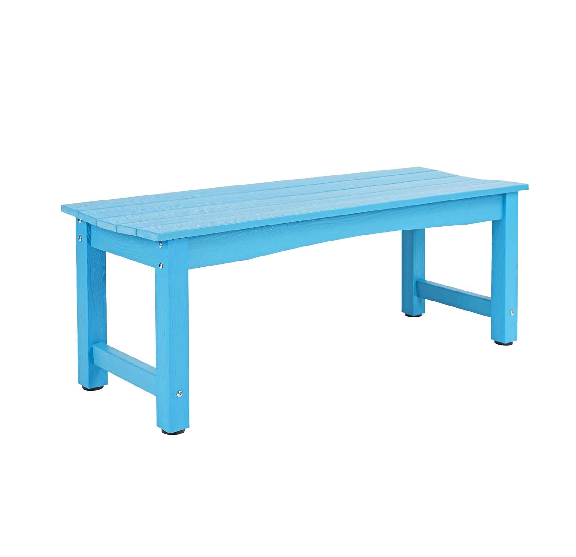 Weatherproof HIPS Outdoor Bench, 2-Person Patio Dining Bench, All-Weather Poly Lumber Garden Bench