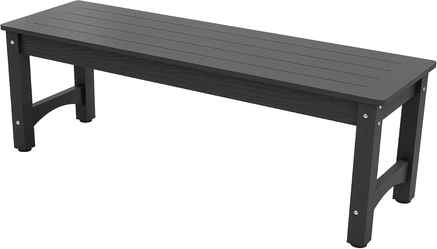 51" 2-Person Outdoor Bench, Weatherproof HIPS Patio Dining Bench Holds up to 800LBS