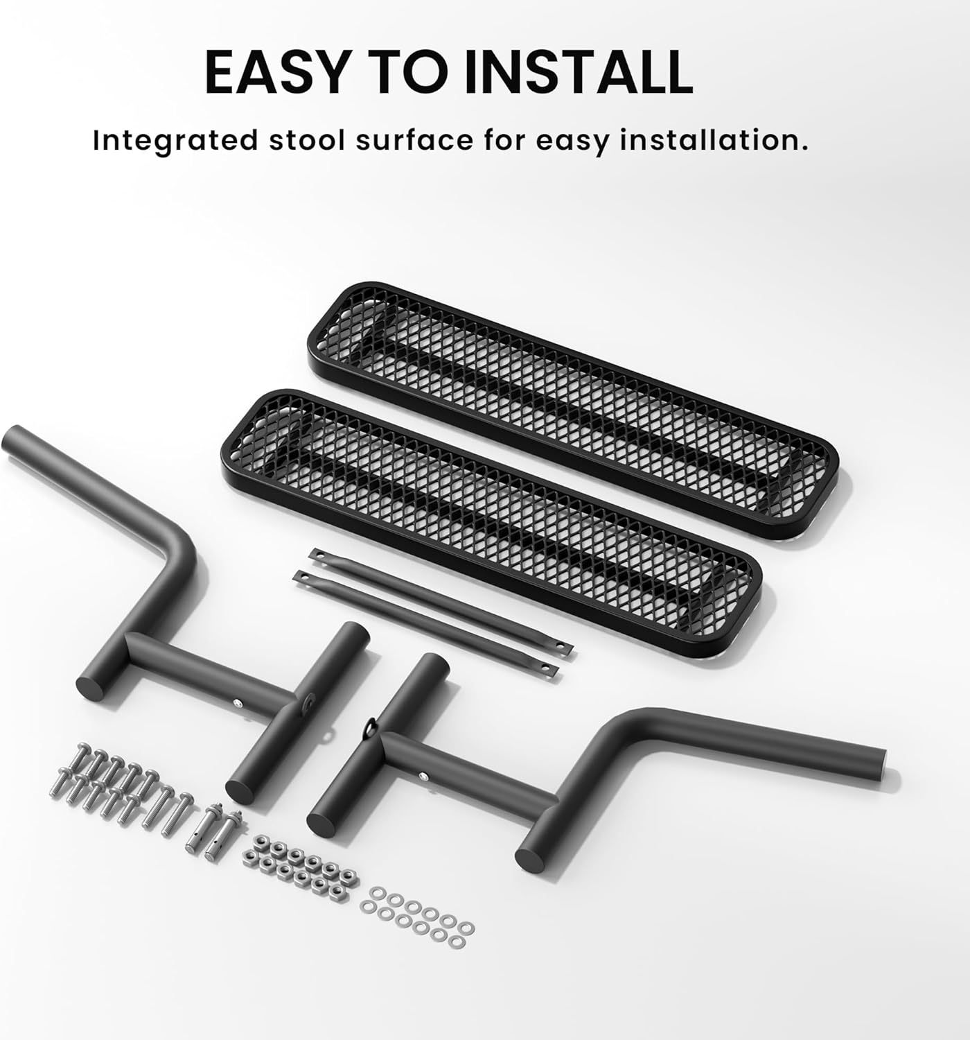 4 Feet Heavy Duty Metal Park Bench for Outside, Outdoor Bench with Backrest & Portable Frame