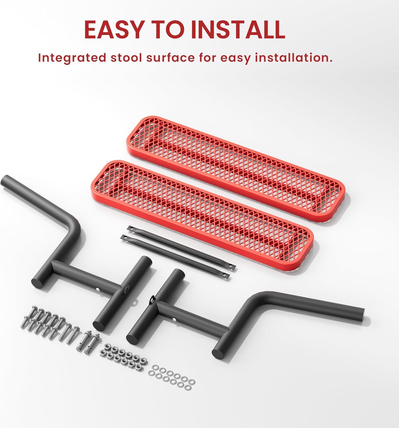 4 Feet Steel Park Bench for Outside, Outdoor Bench with Backrest & Portable Frame, Commercial Benches