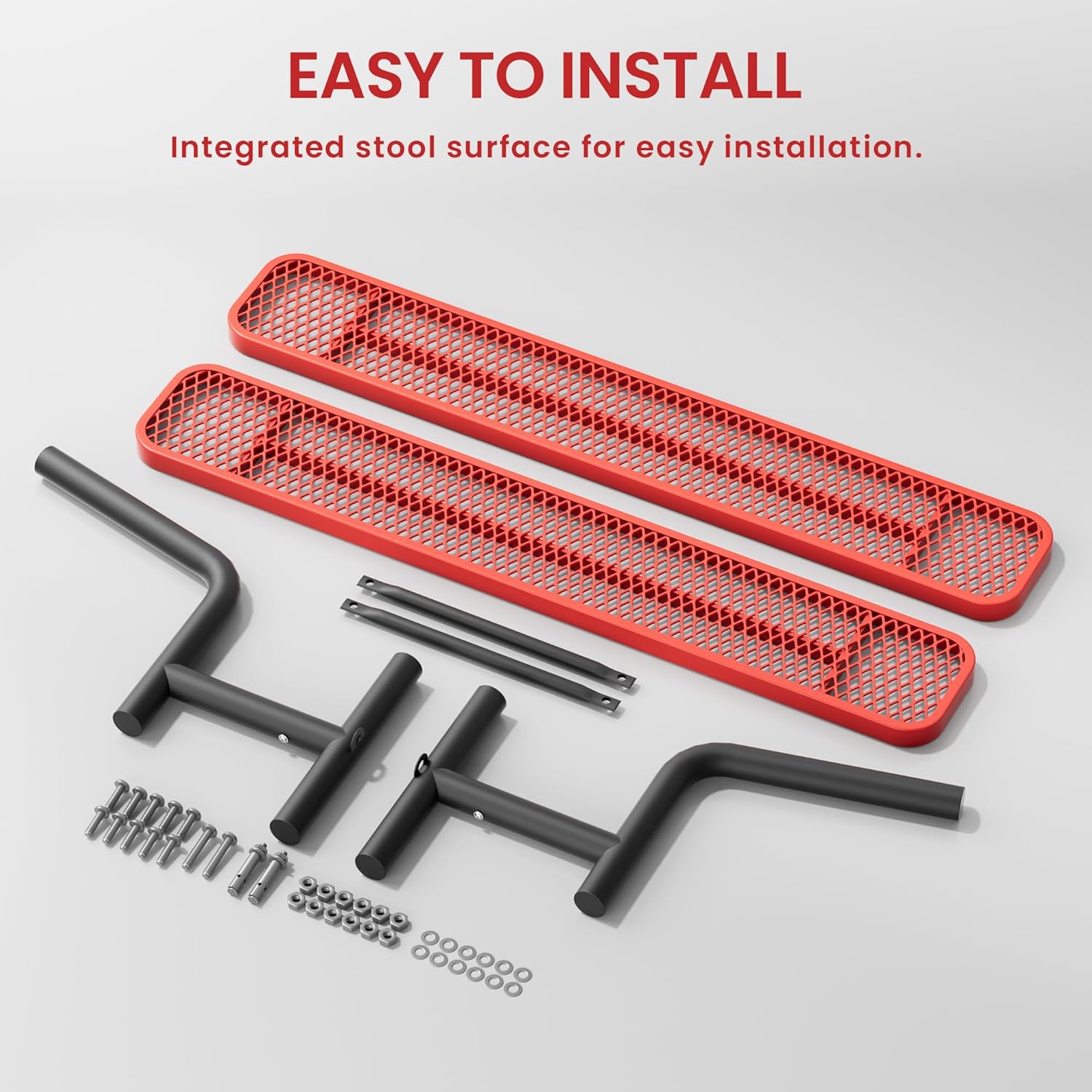 6 Feet Steel Park Bench for Outside, Outdoor Bench with Backrest & Portable Frame