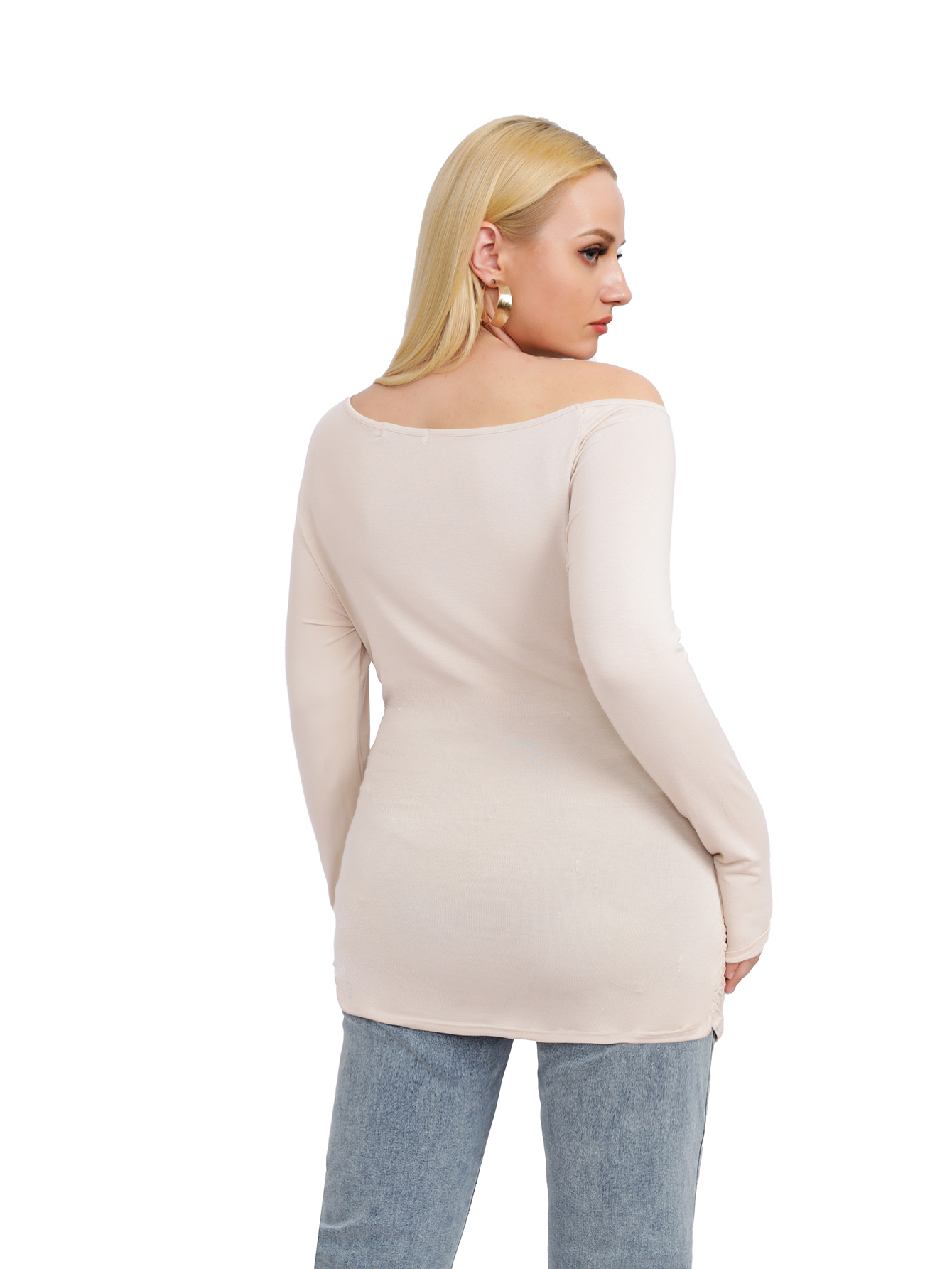 PLUS SIZE WOMEN Tops  Long Sleeve Shirts  Bodycon Blouse 