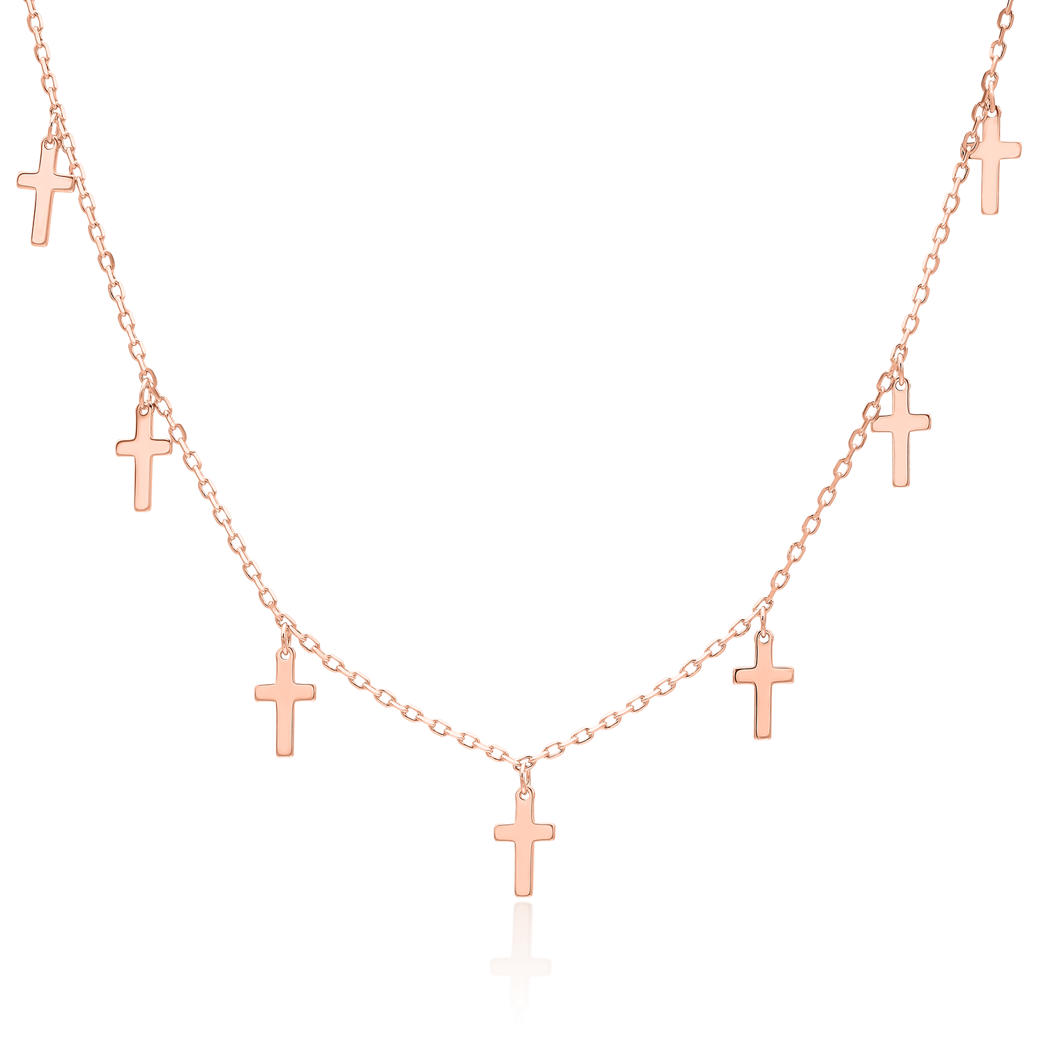 Cross drop necklace