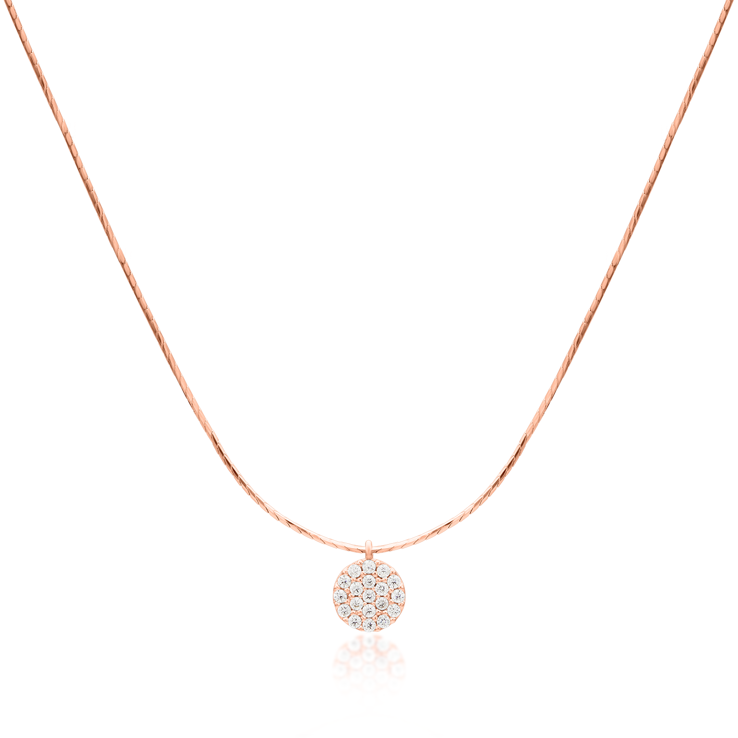 Circle pendant silk necklace