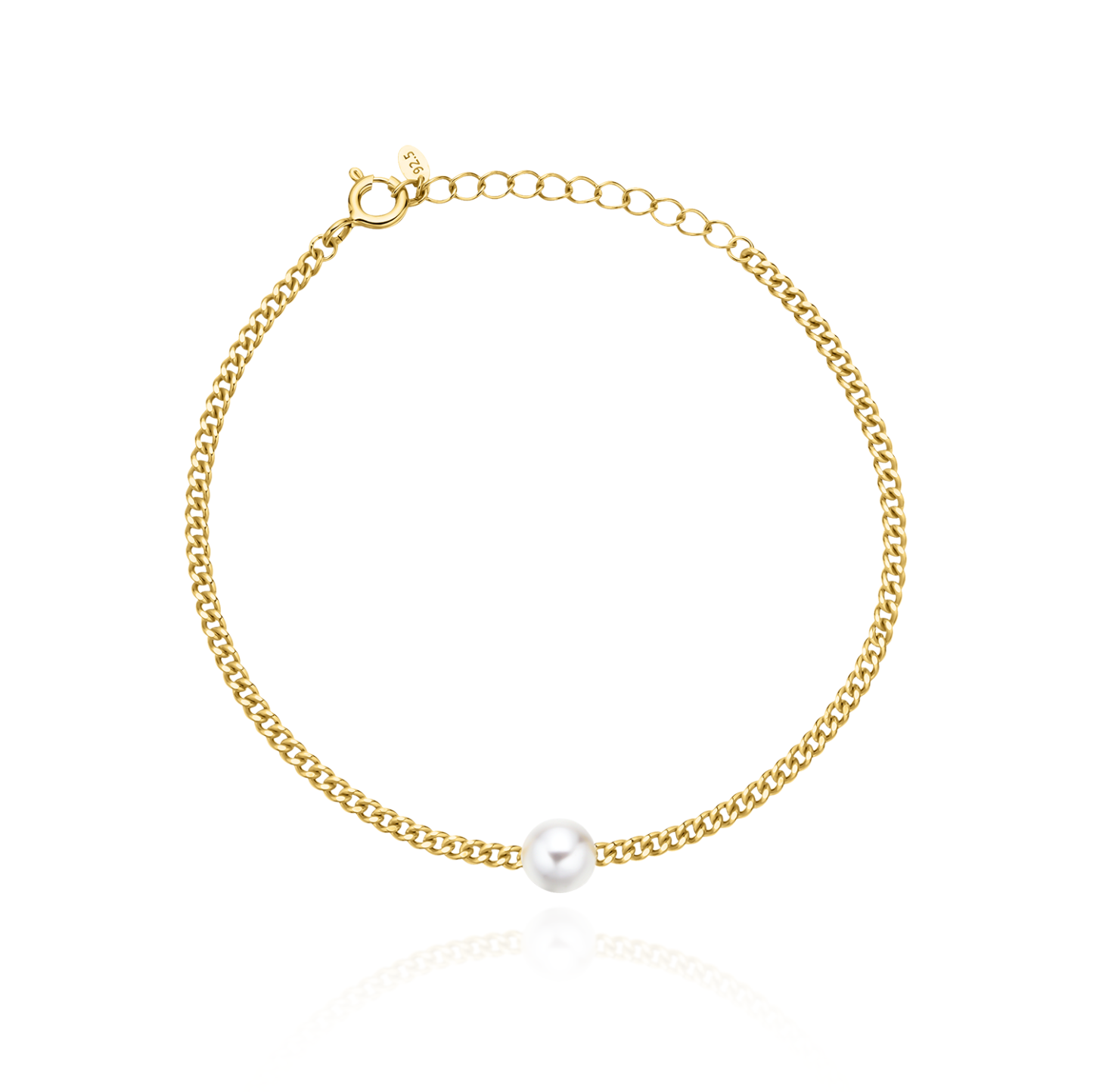 Simple pearl chain bracelet
