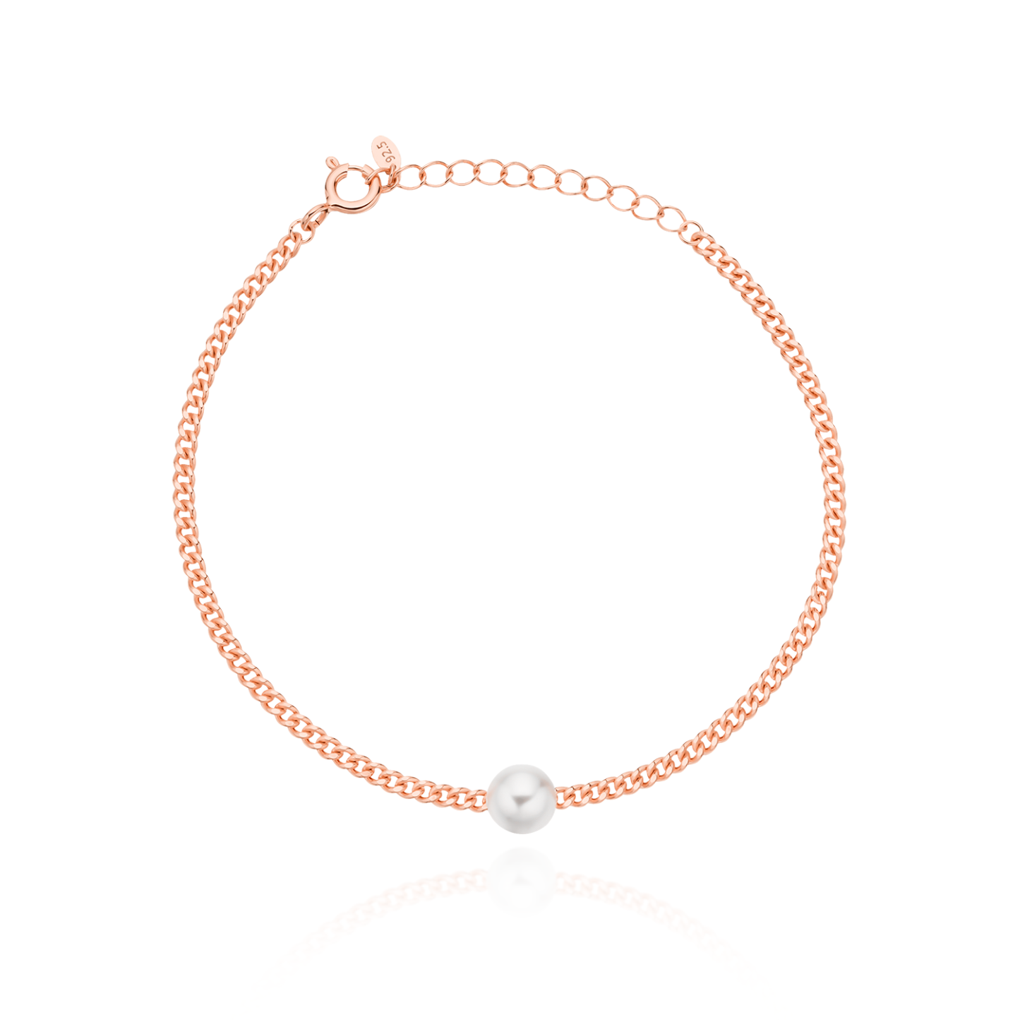 Simple pearl chain bracelet