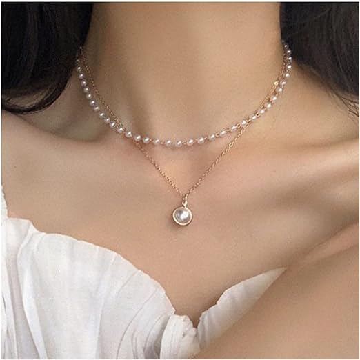  Innoven Bohemian Layered Pearl Necklace