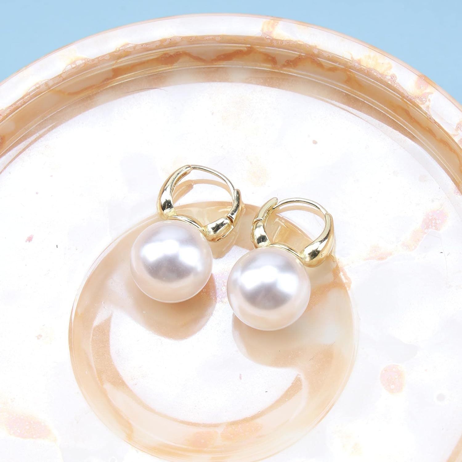 Innoven Bohemian Pearl Circular Earrings