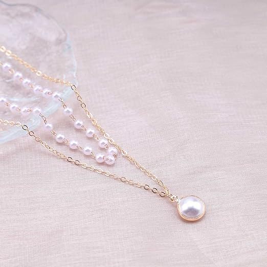  Innoven Bohemian Layered Pearl Necklace