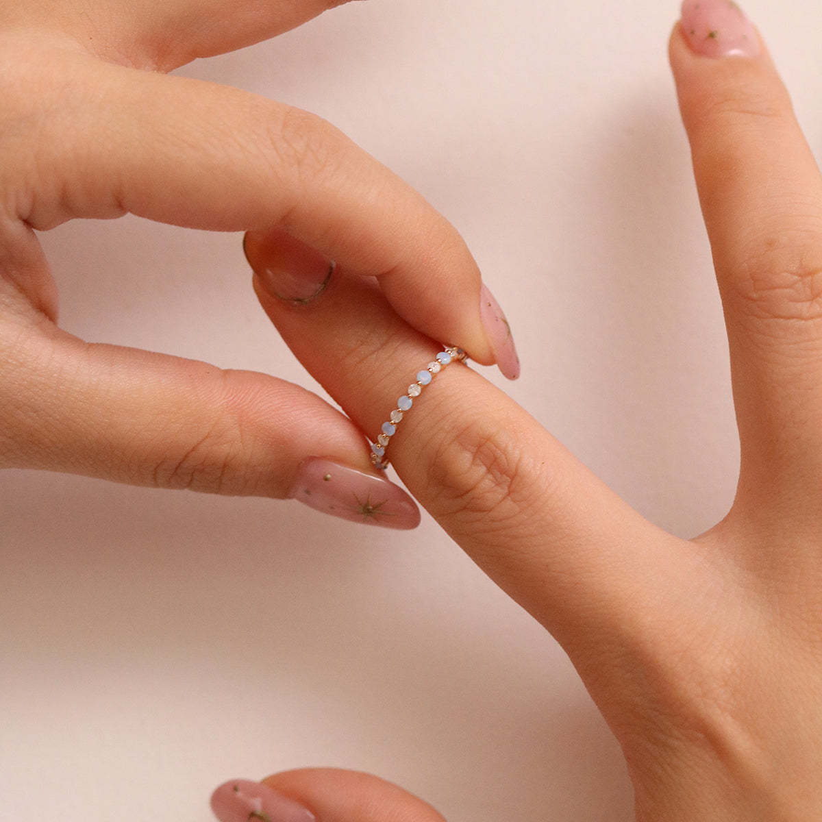 Baby Blue Moonstone ring