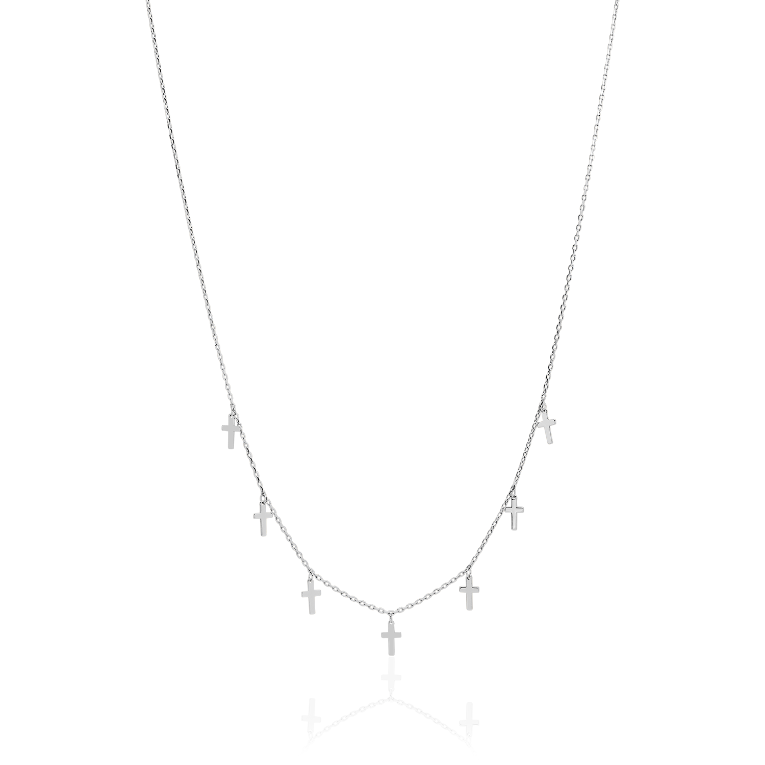 Cross drop necklace