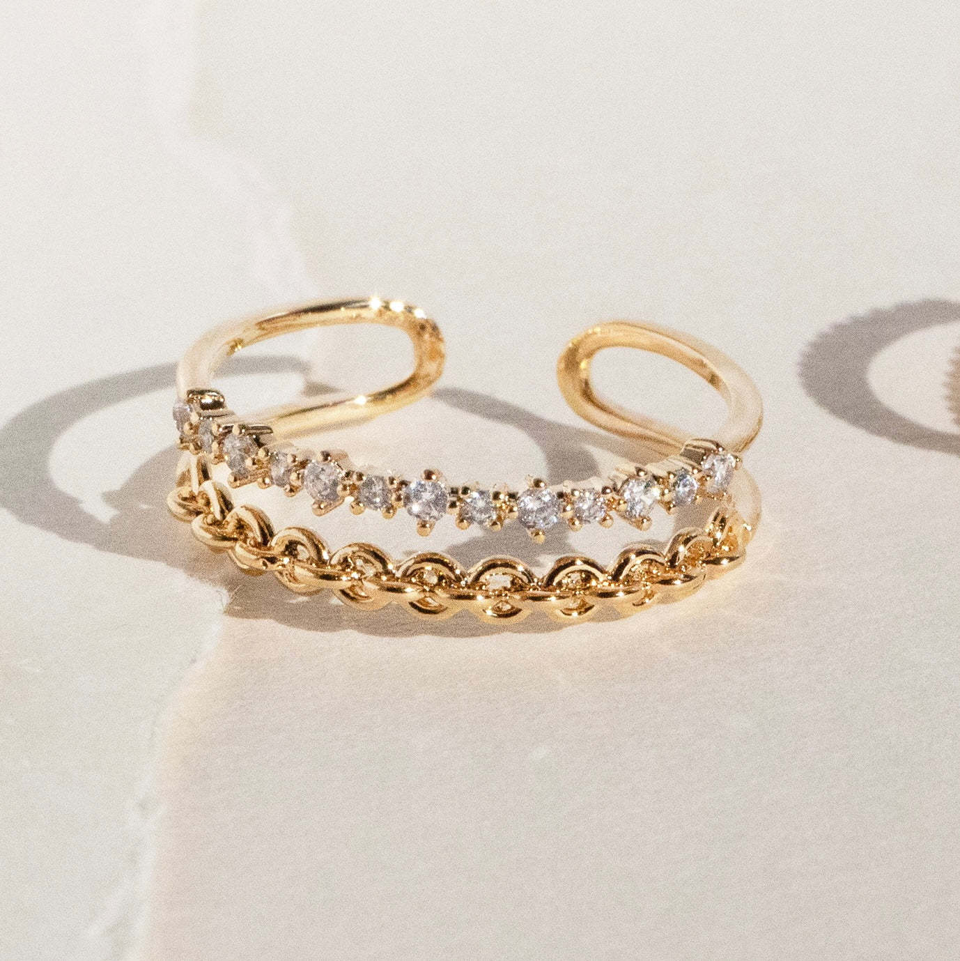 Double chain ring