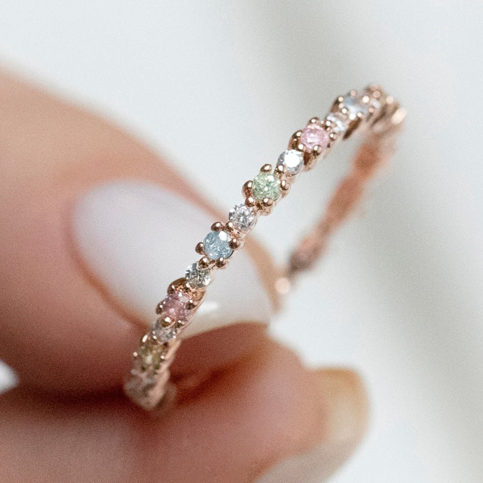 Pastel rainbow ring