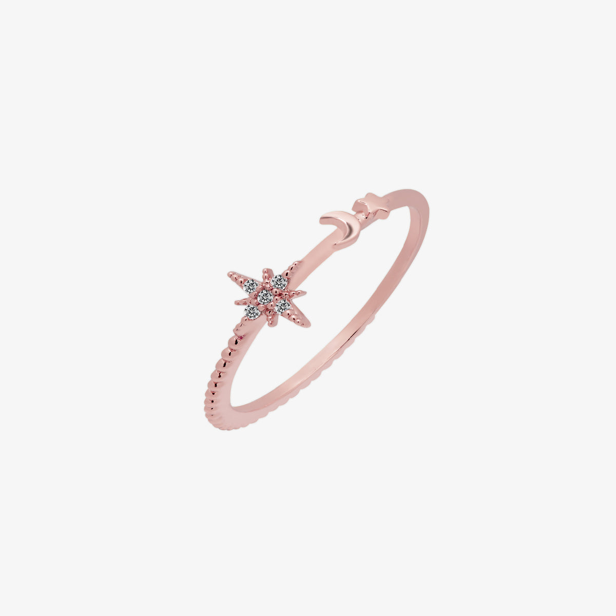 Moon and star ring