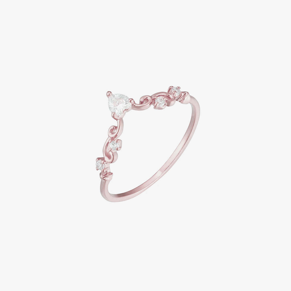 Elegant heart ring