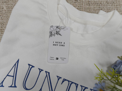 I Need A Diet Coke Custom Embroidered Auntie Sweatshirt With Initials On Sleeve