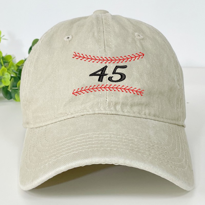 Custom Baseball Team Hats, Black Baseball Cap with Letter or Number