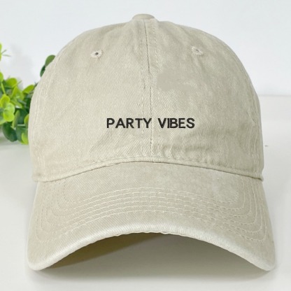 Custom Embroidered Bachelorette Hats, Party Vibes, Dad Vibes Hat