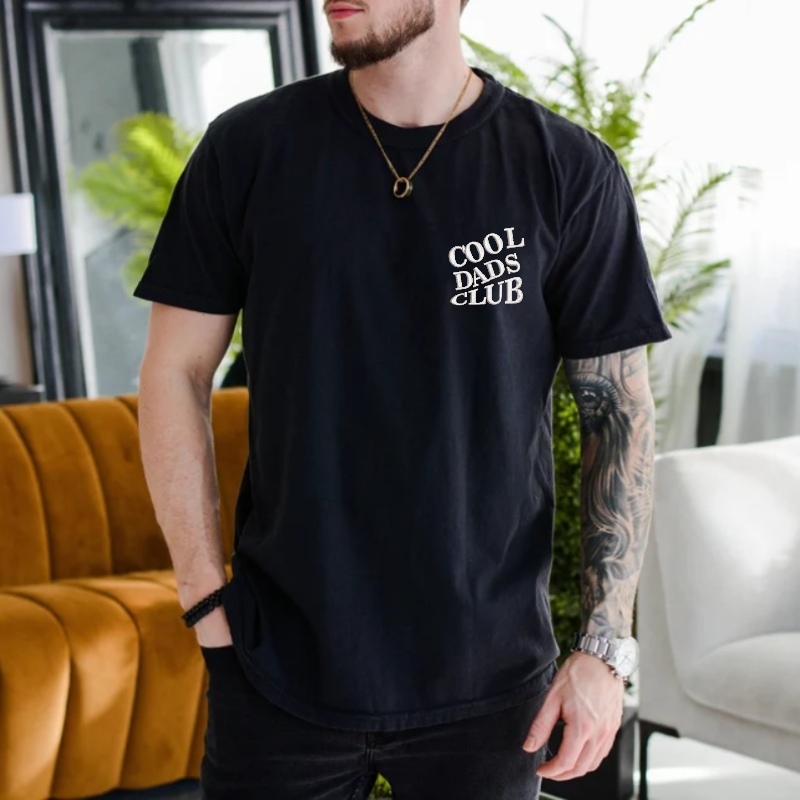 Custom Embroidered Cool Dad Club T-shirt