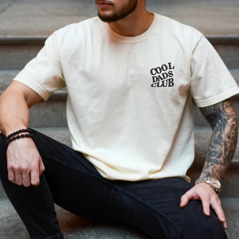 Custom Embroidered Cool Dad Club T-shirt