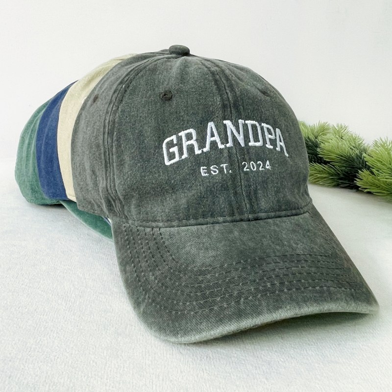 Custom Embroidered Grandpa Hat,Gift For New Grandpa