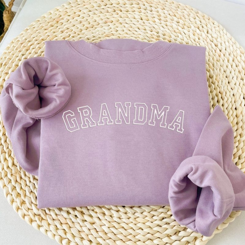 Custom Embroidered MAMA Sweatshirt Kids Name on Sleeve