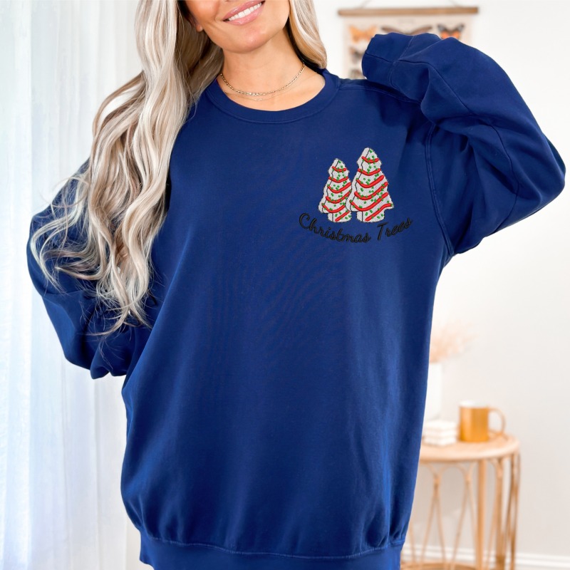 Custom Embroidered Merry Christmas Sweatshirt