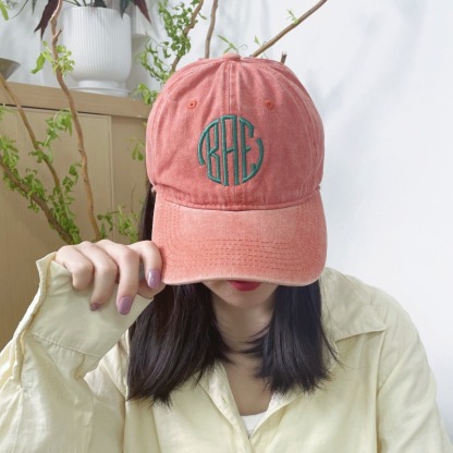 Custom Embroidered Monogram Hat Monogrammed Baseball Cap