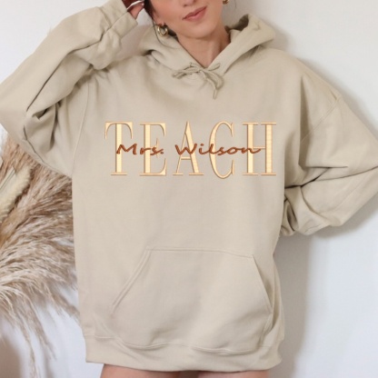 Custom Embroidered Teacher Sweatshirt 