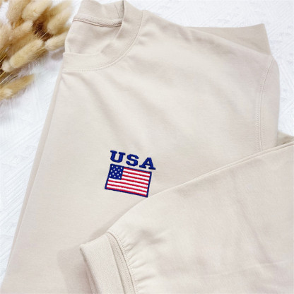 Custom Embroidered USA Sweatshirt