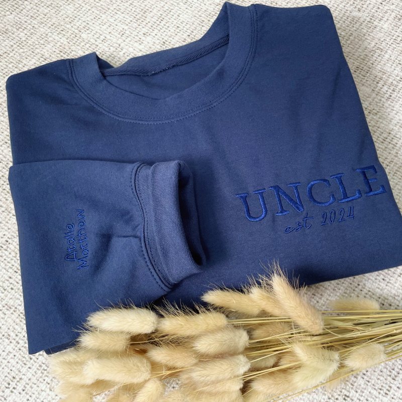 Custom Embroidered Uncle Sweatshirt, Uncle Gifts