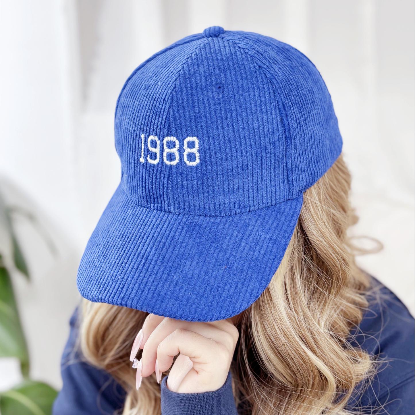 Embroidered Corduroy Hat,Bachelorette Party Hats,Sorority Gift,Custom Logo/Text Hats