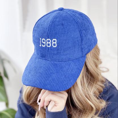 Embroidered Corduroy Hat,Bachelorette Party Hats,Sorority Gift,Custom Logo/Text Hats