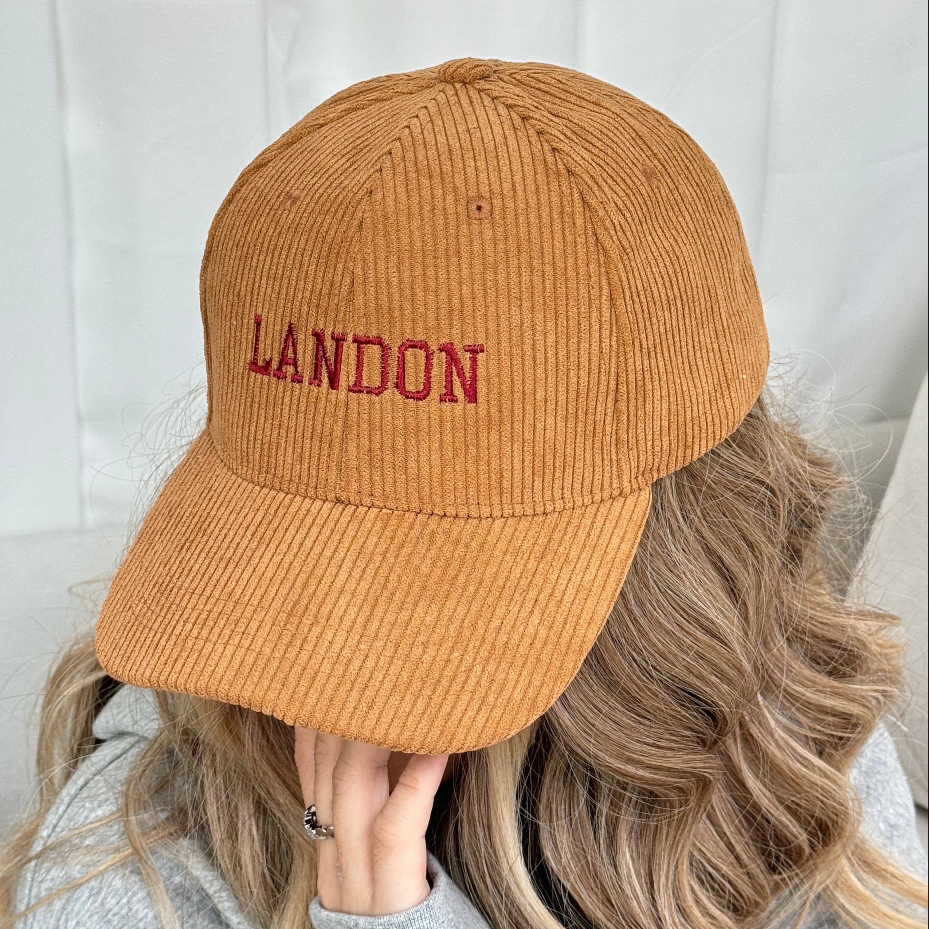 Embroidered Corduroy Hat,Bachelorette Party Hats,Sorority Gift,Custom Logo/Text Hats
