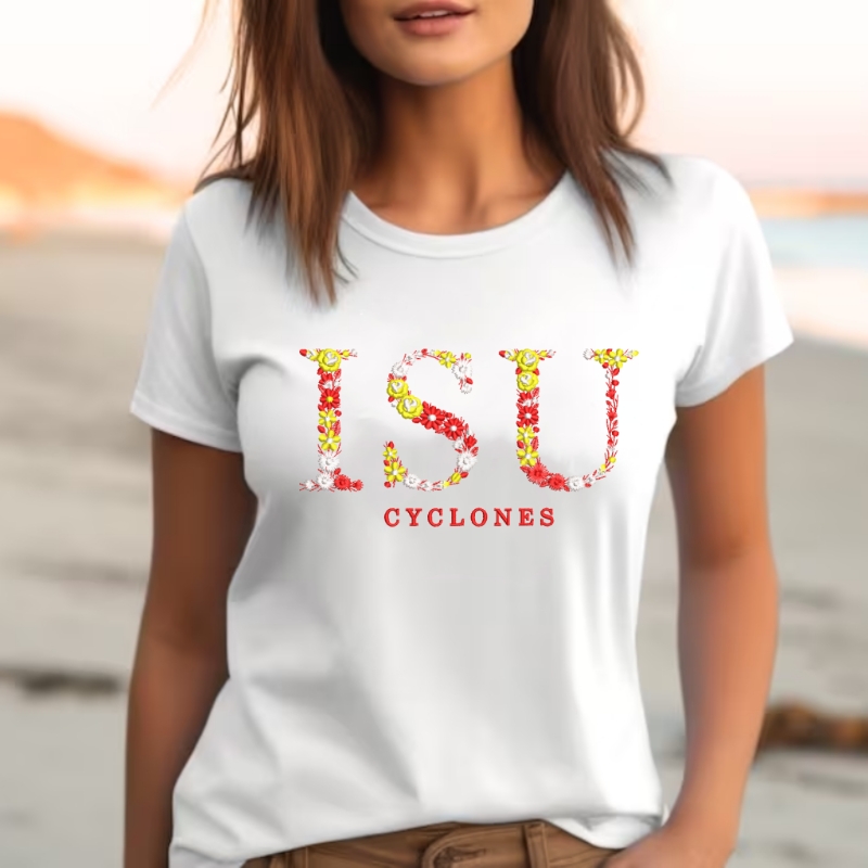 Embroidered Iowa State University T-Shirt Unisex College T-Shirt